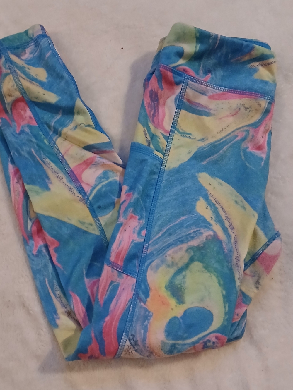 🎵 SO Multicolor Swirl Active Leggings - Girls Large 10/12